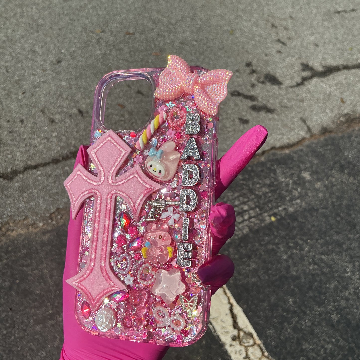 Baddie Glitter Pop Case 💗