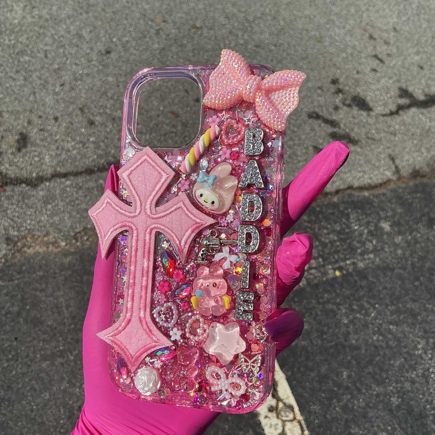 Baddie Glitter Pop Case 💗