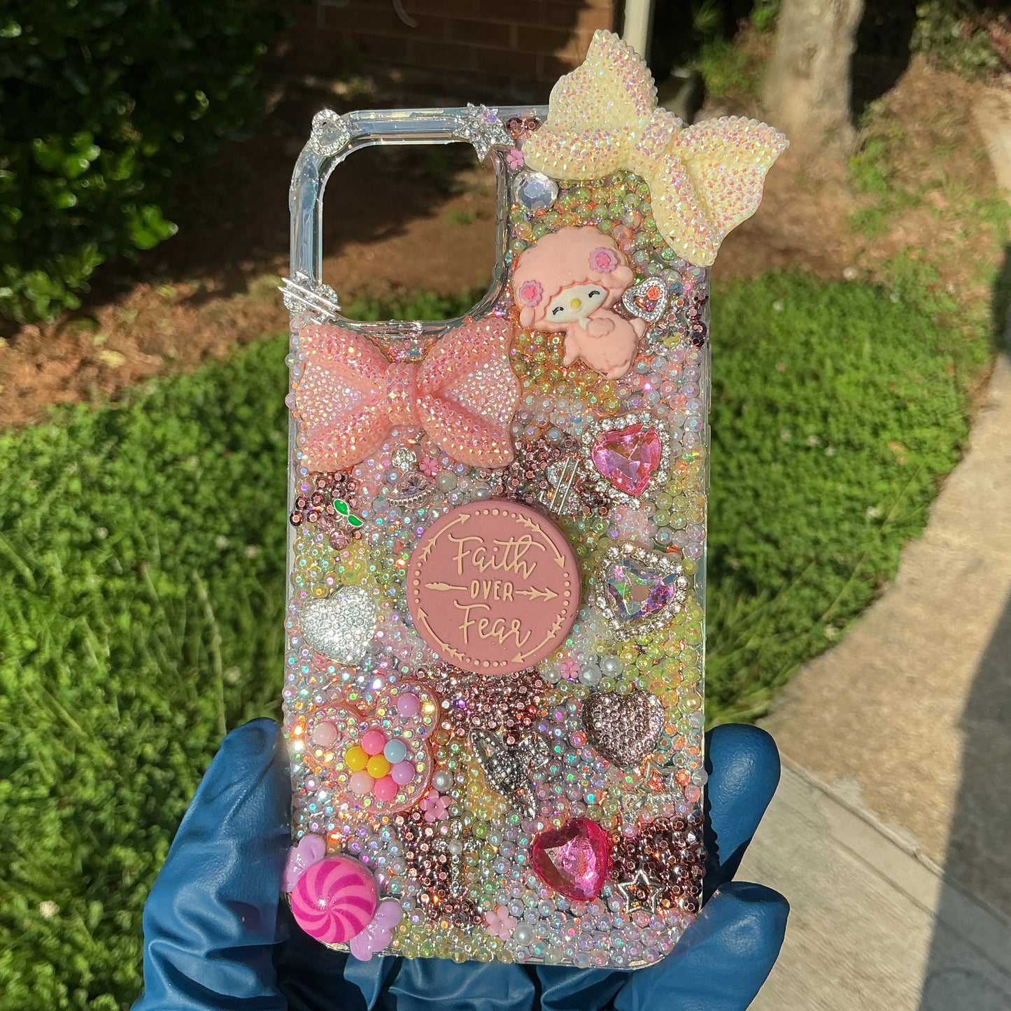 Faith over Fear-Freestyle Bling Case